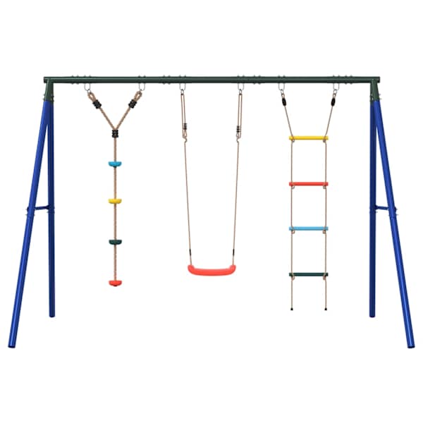 Kiigekomplekt, 273,5 × 185 × 185 cm, värvitud teras, PE (polüetüleen) – mudel 3283604