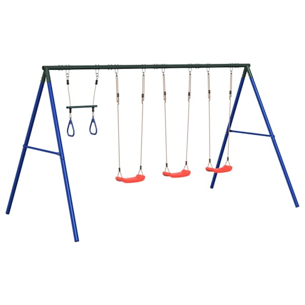 Õue kiigekomplekt koos kiikede ja trapetskiigega, 341 × 185 × 185 cm – mudel 3283622