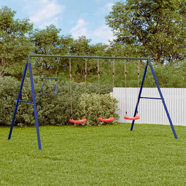 Õue kiigekomplekt koos kiikede ja trapetskiigega, 341 × 185 × 185 cm – mudel 3283622