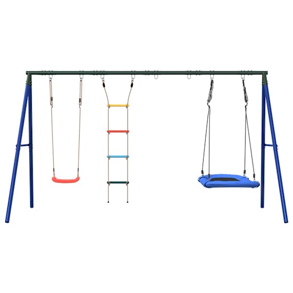 Õue kiigekomplekt koos kiige, redeli ja pesakiigega, 341 × 185 × 185 cm – mudel 3283632