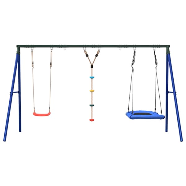 Kiigekomplekt koos kiige, astmetega ronimisköie ja pesakiigega, 341 × 185 × 185 cm – mudel 3283634