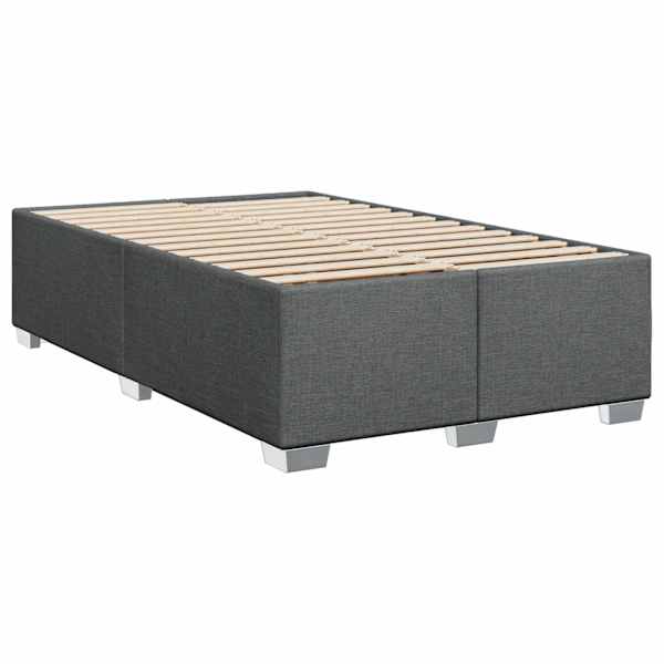 Voodiraam, tumehall, 120 × 200 cm, kangas — mudel 3284465