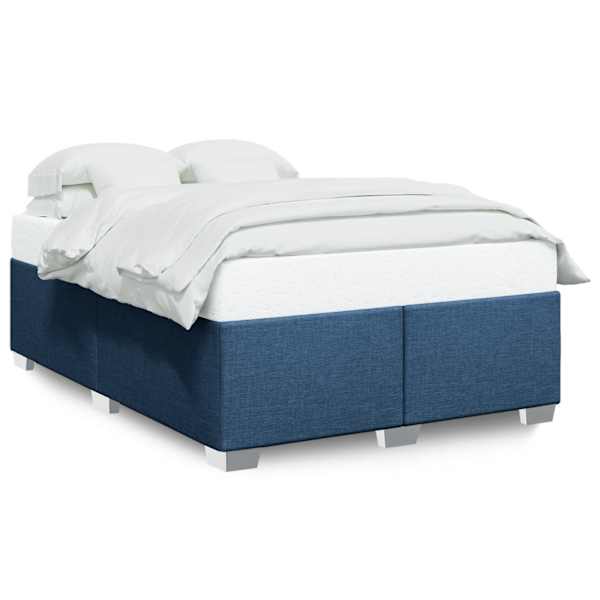 Voodiraam, sinine, 140 × 190 cm, kangas — mudel 3284477