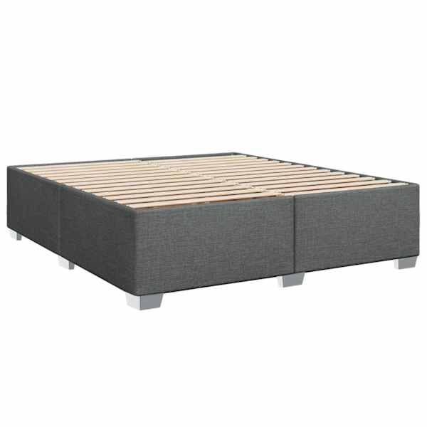 Voodiraam, tumehall, 180 × 200 cm, kangas — mudel 3284493