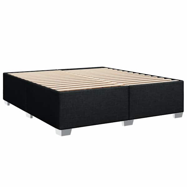 Voodiraam, must, 180 × 200 cm, kangas — mudel 3284494