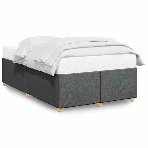 Voodiraam, tumehall, 120 × 190 cm, kangas — mudel 3284716