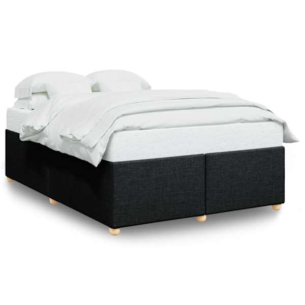 Voodiraam, must, 140 × 190 cm, kangas — mudel 3284731