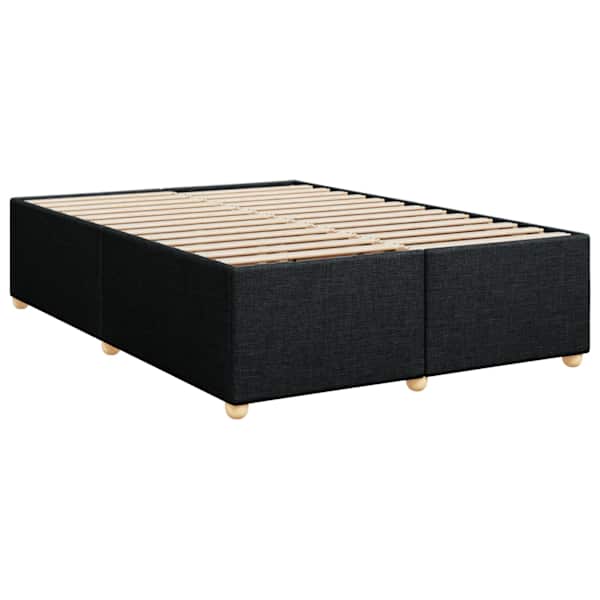Voodiraam, must, 140 × 190 cm, kangas — mudel 3284731