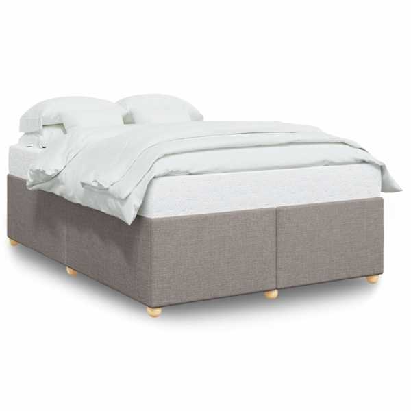 Voodiraam, pruunikashall, 140 × 190 cm, kangas — mudel 3284733