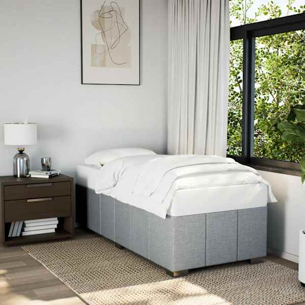 Voodiraam, helehall, 100 × 200 cm, kangas — mudel 3284811