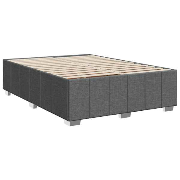 Voodiraam, tumehall, 140 × 200 cm, kangas — mudel 3284840