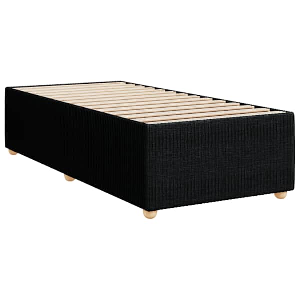 Voodiraam, must, 100 × 200 cm, kangas — mudel 3284916