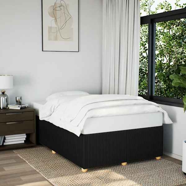 Voodiraam, must, 120 × 200 cm, kangas — mudel 3284930