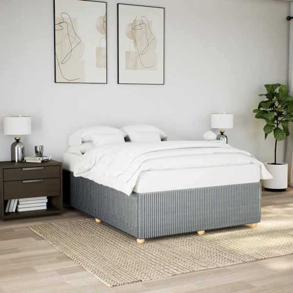 Voodiraam, helehall, 140 × 190 cm, kangas — mudel 3284935