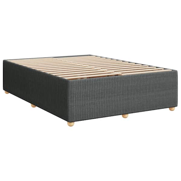 Voodiraam, tumehall, 140 × 190 cm, kangas — mudel 3284936
