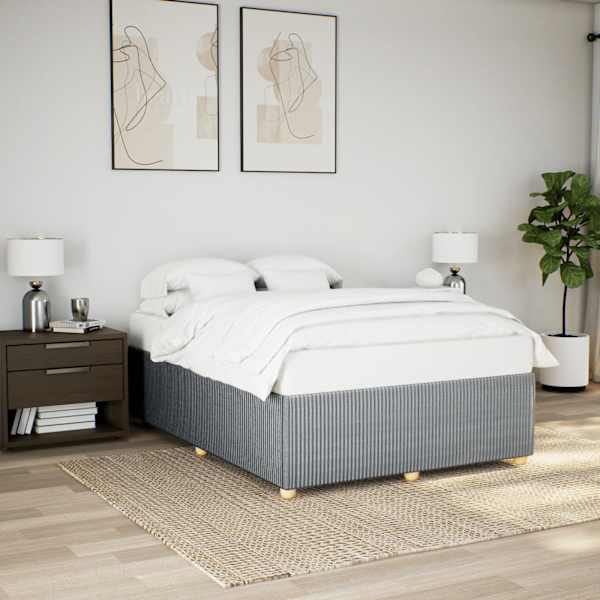 Voodiraam, helehall, 140 × 200 cm, kangas — mudel 3284942