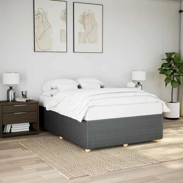 Voodiraam, tumehall, 140 × 200 cm, kangas — mudel 3284943