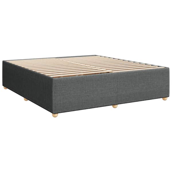 Voodiraam, tumehall, 200 × 200 cm, kangas — mudel 3284964