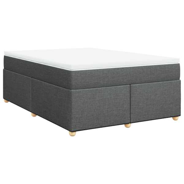 Kontinentaalvoodi koos madratsiga, tumehall, 140 × 190 cm, kangas — mudel 3285374