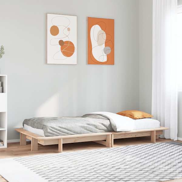 Voodiraam, 75 × 190 cm, männipuit — mudel 850683