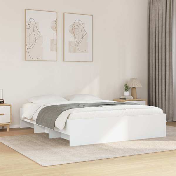 Voodiraam, valge, 160 × 200 cm — mudel 3295639