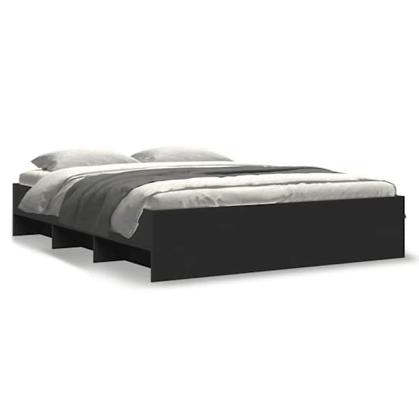 Voodiraam, must, 160 × 200 cm — mudel 3295640