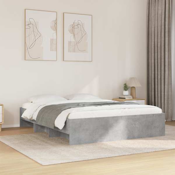Voodiraam, betoonhall, 150 × 200 cm, tehispuit — mudel 3295649