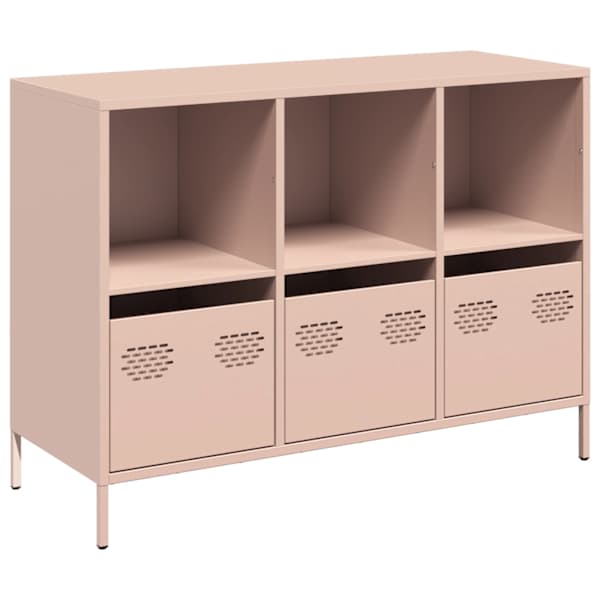 Puhvetkapp roosa 101,5 × 39 × 73,5 cm külmvaltsitud teras