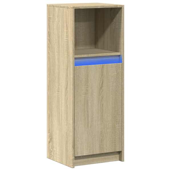 Puhvetkapp LED-tulega, Sonoma tamm, 38 × 34 × 100 cm, tehispuit