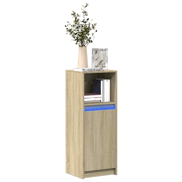 Puhvetkapp LED-tulega, Sonoma tamm, 38 × 34 × 100 cm, tehispuit