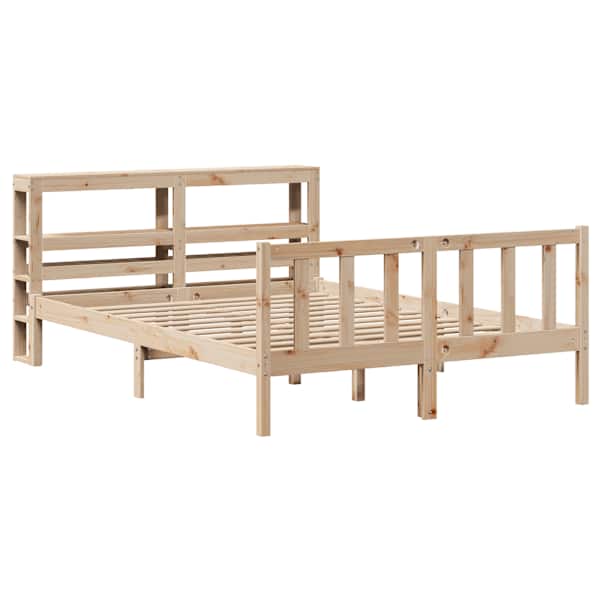 Voodiraam peatsiga, 160 × 200 cm, männipuit — mudel 3305765