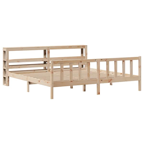 Voodiraam peatsiga, 180 × 200 cm, männipuit — mudel 3305767