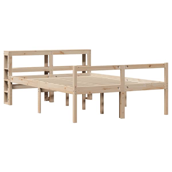 Voodiraam peatsiga, 120 × 200 cm, männipuit — mudel 3305863