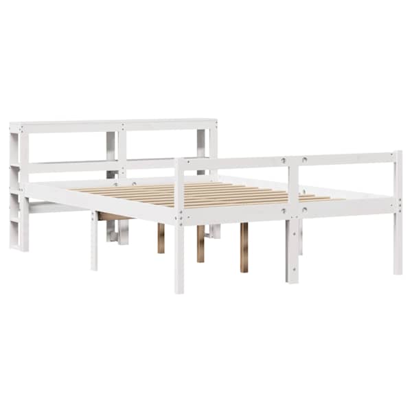 Voodiraam peatsiga, valge, 120 × 200 cm — mudel 3305864