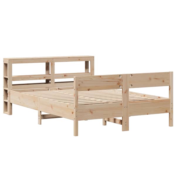 Voodiraam peatsiga, 140 × 200 cm, männipuit — mudel 3306186