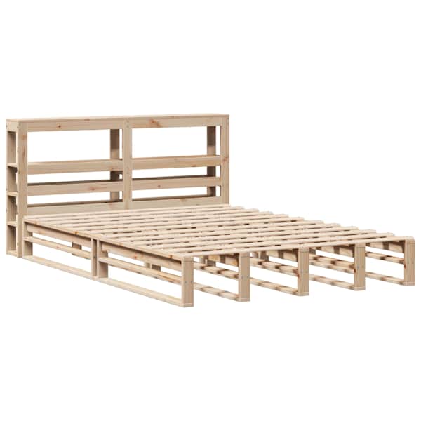 Voodiraam peatsiga, 120 × 190 cm, männipuit — mudel 3306516