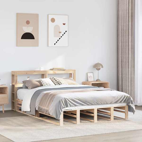 Voodiraam peatsiga, 120 × 190 cm, männipuit — mudel 3306516