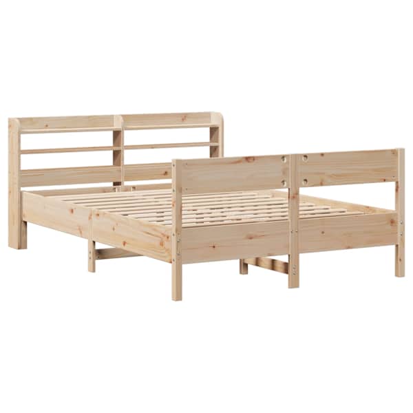 Voodiraam peatsiga, 150 × 200 cm, männipuit — mudel 3306924