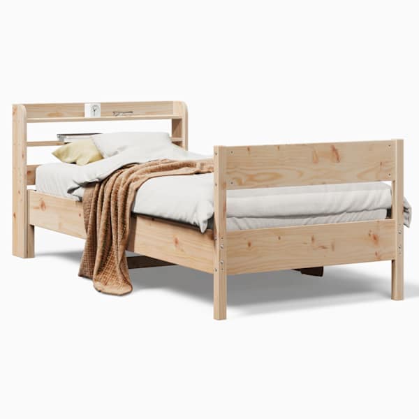 Voodiraam peatsiga, 75 × 190 cm, männipuit — mudel 3306951