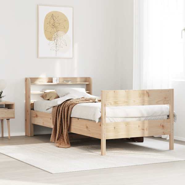 Voodiraam peatsiga, 75 × 190 cm, männipuit — mudel 3306951