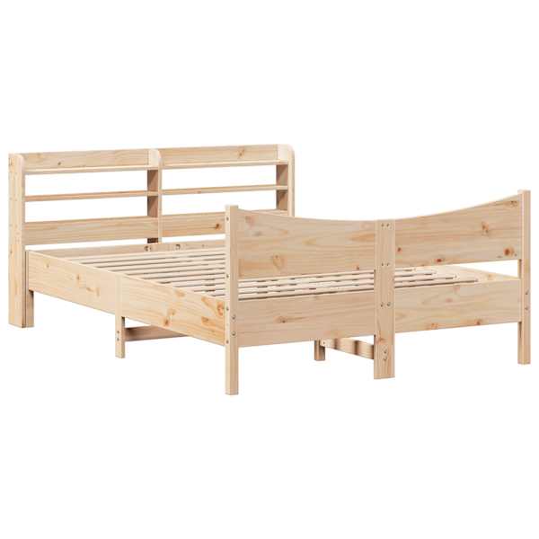 Voodiraam peatsiga, 150 × 200 cm, männipuit — mudel 3307041