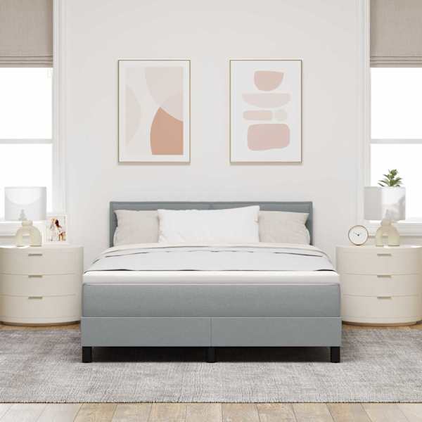 Kontinentaalvoodi, helehall, 140 × 190 cm, kangas — mudel 3338608