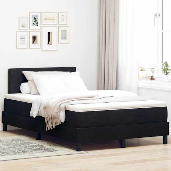 Kontinentaalvoodi, must, 120 × 190 cm, kangas — mudel 3338673