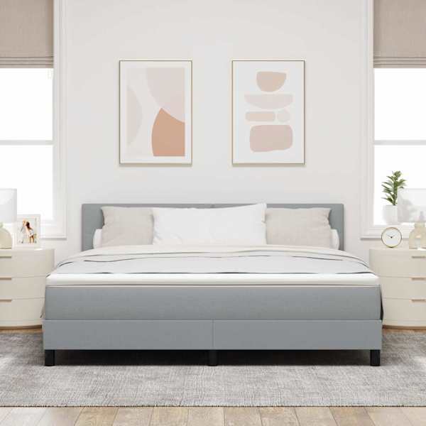 Kontinentaalvoodi, helehall, 180 × 200 cm, kangas — mudel 3338706
