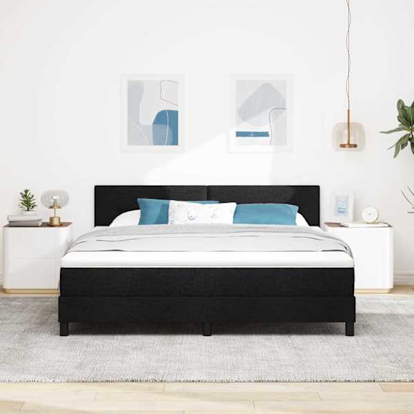 Kontinentaalvoodi, must, 180 × 200 cm, kangas — mudel 3338708