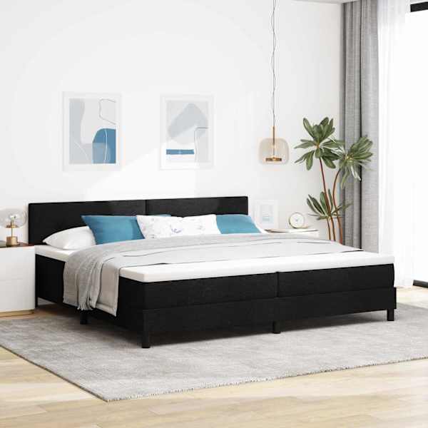 Kontinentaalvoodi, must, 200 × 200 cm, kangas — mudel 3338715