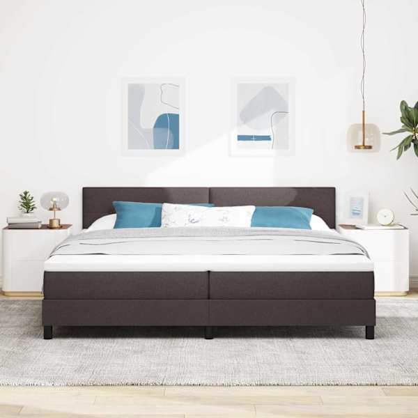 Kontinentaalvoodi, tumepruun, 200 × 200 cm, kangas — mudel 3338716