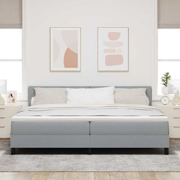 Kontinentaalvoodi, helehall, 200 × 200 cm, kangas — mudel 3338790