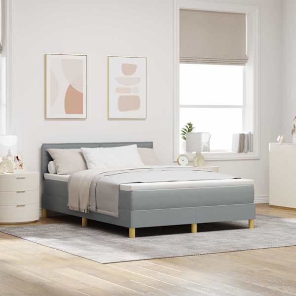 Kontinentaalvoodi, helehall, 140 × 200 cm, kangas — mudel 3338846