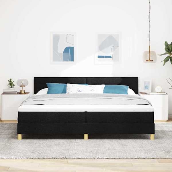 Kontinentaalvoodi, must, 200 × 200 cm, kangas — mudel 3338869